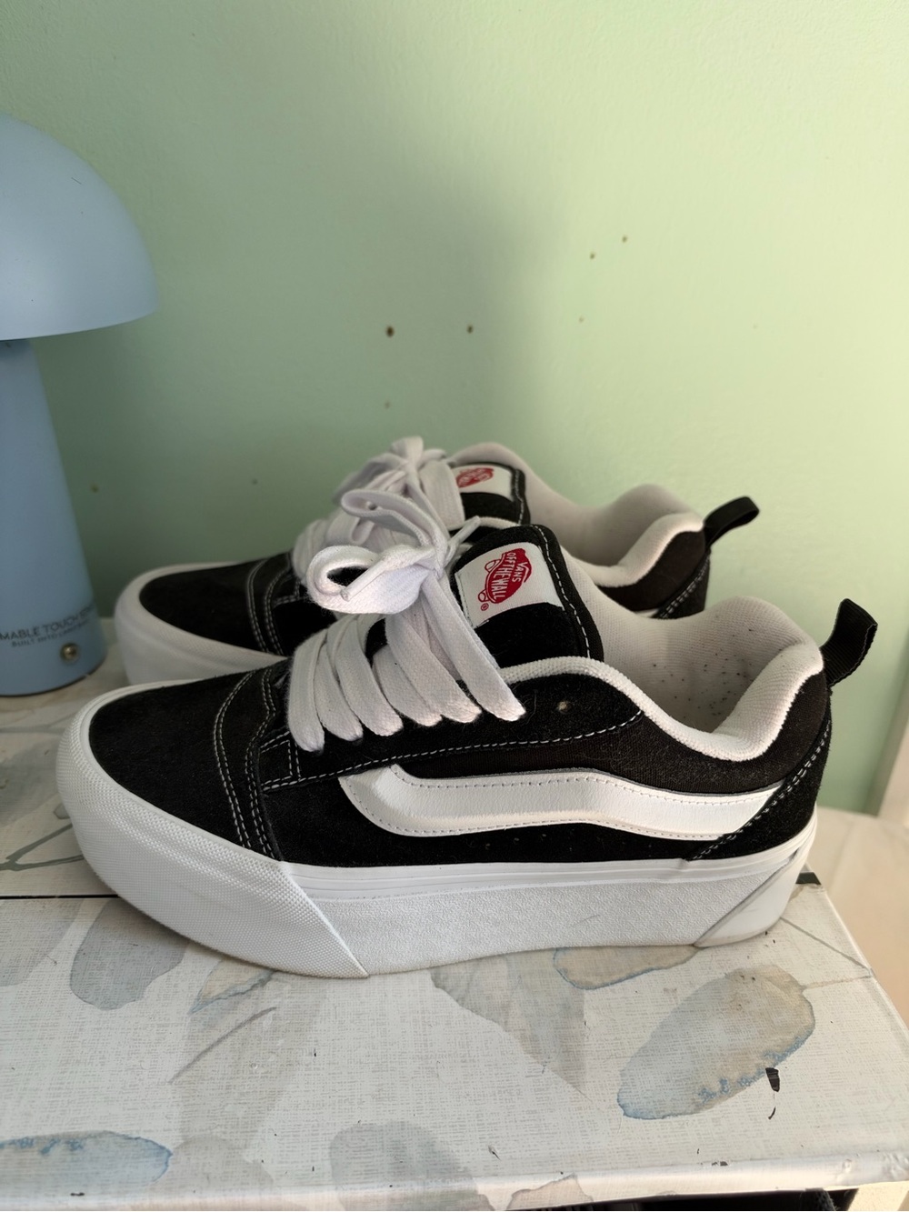 Vans Kids Black & White Classic Low-Top Skate Sneakers